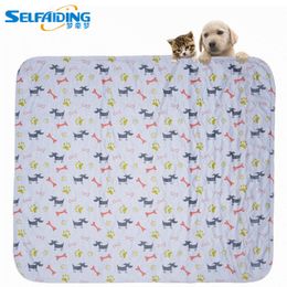 Nine Patterns of Waterproof Reusable Dog Bed Mats For Dog Urine Pads Puppy Pee Pad Pet Training Pad Rug with 3 Size PTP-803-811 LJ201203