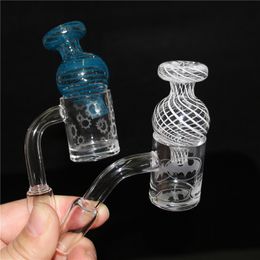 Hot selling Smoking domeless quartz banger 10mm 14mm clear joint 45° 90° Quartz Bangers Dab Nail for oil rig water pipe bong