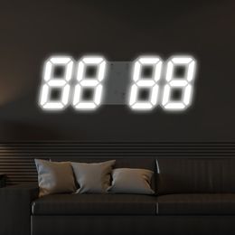 3D LED Wall Clock Modern Design Digital Table Clock Alarm Nightlight Watch For Home Living Room Decoration LJ200827