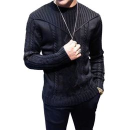 Autumn Winter Men's sweater casual pullovers knitted sweaters men clothes Fashion Sweaters for Men Long-Sleeved sweater 201028