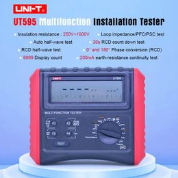 UNI-T UT595 digital RCD tester Multifunction Loop Testers Earth Ground Line Loop Impedance Tester Insulation Resistance Meter
