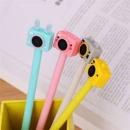 40 pcs camera gel creative student stationery cute ink pen black office factory outlet 201202