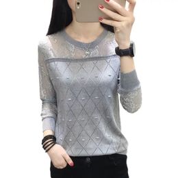 Ladies Tops Patchwork Autumn Lace Patchwork Shirt Long Sleeve Printing Pink White Tee Shirt Femme Korean Woman Clothes T200321