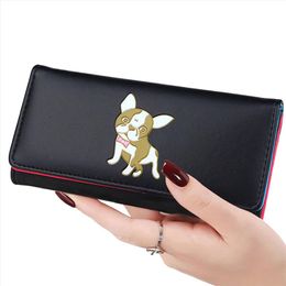 Designer-Lady Purses Lovely Dog Coin Purse Pockets Long Short Women Wallets Girls Money Bags Cards Holder Bag Woman Wallet Pouch