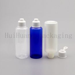 Wholesale 150ml X 30 pearl health care container plastic flip top lid bottle empty liquid soap bottles shampoo lotion vial