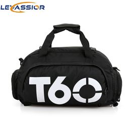 2019 New T-60 Waterproof Gym Bag Swimwear Bag for Men Women Fitness Outdoor Fishing Running Bag Pouch Rucksack Hide Backpack Q0113