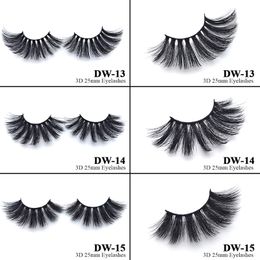 25mm 3D Mink lashes 18 styles Eye makeup False eyelashes Soft Natural Thick Fake Eyelashes 3D Eye Lashes Extension Beauty Tools 300 pairs