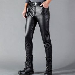 purple leather pants mens