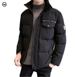 New Arrival Winter Parka Jacket Men Thicken Warm Coats Stand Collar Cotton Padded Male Overcoats Brand Clothing M-4XL ropa 201126