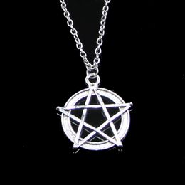 Fashion 28mm Star Pentagram Pendant Necklace Link Chain For Female Choker Necklace Creative Jewelry party Gift