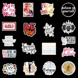 Fedex Shipping Wholesale 50pcs/pack Confidence Slogan Stickers Car Luggage Helmet Laptop Skateboard Decal Kids Toys