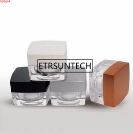5g 10g 15g 30g 50g Square Acrylic Cream Jar containers Crystal bottle Cosmetic Package Container F20172141good qualtity
