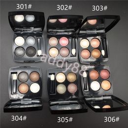 Brand C Makeup Eye shadow 4 Colours Matte Eyeshadow shadows palette with brush 6 styles with mirror