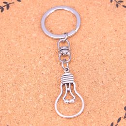 Fashion Keychain 19*35mm light bulb Pendants DIY Jewellery Car Key Chain Ring Holder Souvenir For Gift