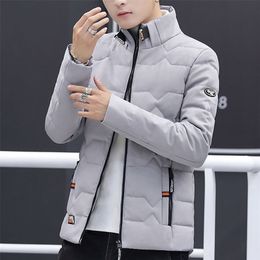 New Winter Coat Men Thicken Casual Parka Slim Fit Outwear Waterproof Warm Stand Collar Outwear Coat 201023