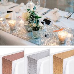 180cm/250cm/275cm Wedding Table Decoration Sequin Table Runner Party Decoration Rose Gold Silver Pink Blue Wedding Table Runner C0125