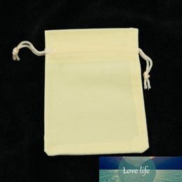 Free Shipping 50Pcs/lot 9x12cm Beige Velvet Bag Drawstring Jewellery Pouches Favour Charms Packaging Bag Wedding Gift