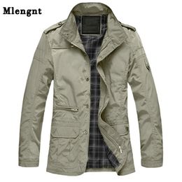 M-5XL Men Long Trench Coat For Spring Autumn Thin Windbreaker Parka Summer Thin Varsity Khaki Outerwear Male Jacket Casual Baggy 201124