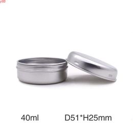 40ml Hot Sale Aluminium Tin Can Sample Containers Portable Cream Jar Pot Lightweight Round Storage Jars 50pcs/lot Cosmeticqualtity