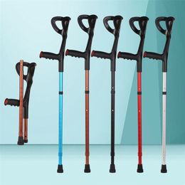 Lightweight Foldable Forearm Crutch, Aluminium Walking Stick,Height Adjustable, Ergonomic Handle with Comfortable Grip 2ZG-02BM 220210