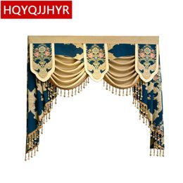 24 style Luxury custom valance Used for curtains at the top (Buy VALANCE dedicated link/Not including Cloth curtain and tulle) LJ201224