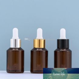 30ml Brown Amber Glass Essential Oil Serum Bottle 1oz Empty Cosmetic Container Refillable Dropper Pipette Bottle