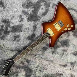 Custom A20 WASH HONEYBURST Colour Flamed Top Left Handed Electric Guitar