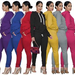 womens two piece set tracksuit shirt pants outfits long sleeve sportswear shirt trousers sweatsuit pullover tights sportswear hot klw5173