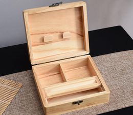 Wood Storage Box Container Rolling Handroller Case Cigarette Herb Grinder Pipe Portable Innovative Design High Quality DHL SN5093
