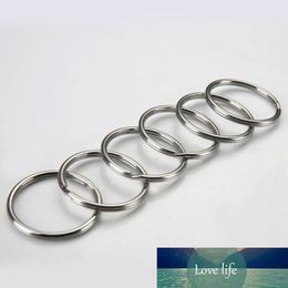 10pcs/lot 12mm 15mm 20mm 25mm 28mm Stainless Steel Hole Key Ring Key Chain Rhodium Plated Round Split Keychain