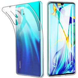 Clear Cases For Huawei P40 Pro P30 Lite P20 Mate 30 20 Protective Transparent Silicone Phone Cover Protection Fundas Accessories