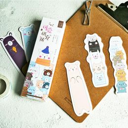 Bookmark 30pcs Cartoon Animal Paper Memory Book Message Card Student Boy Girl Reader School Office Cute Clip Stationery Gift