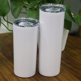 FedEx! 15oz 20oz Sublimation Skinny Tumblers with StrawStainless Steel Water Bottles Double Insulated Cups Slim Vacuum Coffee Mugs A12