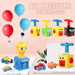 2020 NEW Power Balloon Launch Tower Toys Puzzle Education Inertia Air Power Balloon Car Science Experimen Toy for Children Gifts LJ200930