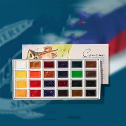 Russian White Night 16/24 Colours Solid Watercolour Paint Transparent Pigment Drawing Painting Supplies 201226