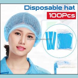 Disposable Shower Caps Bath Supplies El Home & Garden Hat Anti Dust Non-Woven Head Er Hair Protective Salon Beauty Accessories Fy4024 Drop D