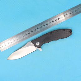 High End 0562CF Survival Flipper folding knife,Drop point Satin blade,IKBS,Outdoor hiking camping EDC pocket knives