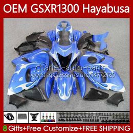 Injection Body For SUZUKI Hayabusa GSXR 1300 CC GSXR-1300 Silver flames 08-19 77No.34 1300CC GSXR1300 08 09 10 11 12 13 GSX R1300 2014 2015 2016 2017 2018 2019 OEM Fairing