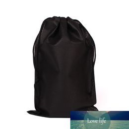 Wholesale Custom Logo Gift Bags 50pcs/Lot 20*28cm Black Large Sheer Drawstring Christmas Jewelry Packaging Non Woven Bag