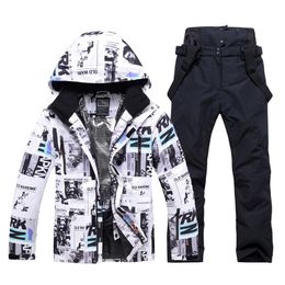 New Winter Ski Suit for Men Warm Windproof Waterproof Outdoor Sports Snow Jackets and Pants Male Ski Equipment Snowboard Jacket