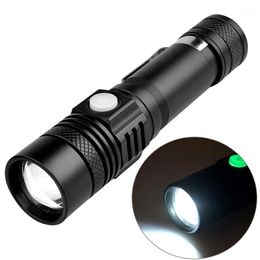 lantern torch light Canada - Flashlights Torches T6 LED USB Rechargeable Tactical Torch Light Portable Camping Lantern Use 18650 Battery Outdoor Lighting Wate
