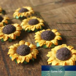 30pcs/lot Artificial Decoration Sunflower Flowers for gift box diy decor paper flowers for scrapbooking cheap Mini Daisy A3939