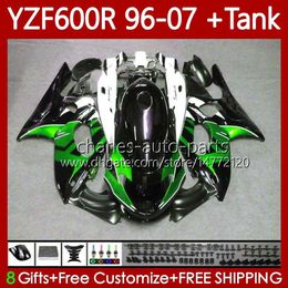 Karosserie + Tank für Yamaha Thundercat YZF600R YZF 600R 600 R 96–07 grün schwarz Karosserie 86Nr