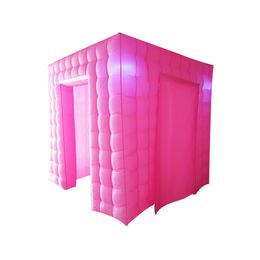 Glamour Pink Colour Wedding Cube disco Tent Inflatable Photo Booth Air Selfie Birthday Centre Props For Parties Or Shows