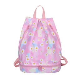 3pcs Backpack Bag Women Nylon Multifunctional Dry Wet depart Large Capacity Gym Crossbody Bag Mix Colour