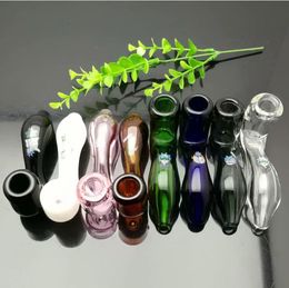 Coloured curved glass ribbon pipe Hot selling in Europe and Americaglass pipe bubbler smoking pipe water Glass bong