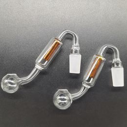 Wholesale Glass Oil Burner Water Pipe Thickness Double Layer Philtre Cooker Joint 14mm Male For Bong Oil Dab Rig