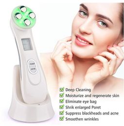 Hot Selling Electroporation RF Radio Frequency LED Photon Facial Beauty Machine Face Lifting Tighten Eye Skin Massager