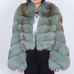 Winter real fox fur coat ladies parka coat natural real fox fur coat natural fox fur vest vest 201212
