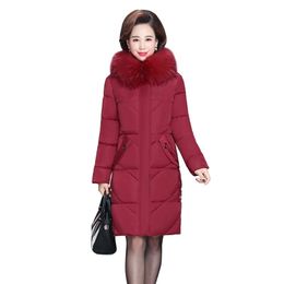 winter jacket women new Korean feminine coat mid-length large size M-6XL women's down padded jacket slim padded jacket 201217